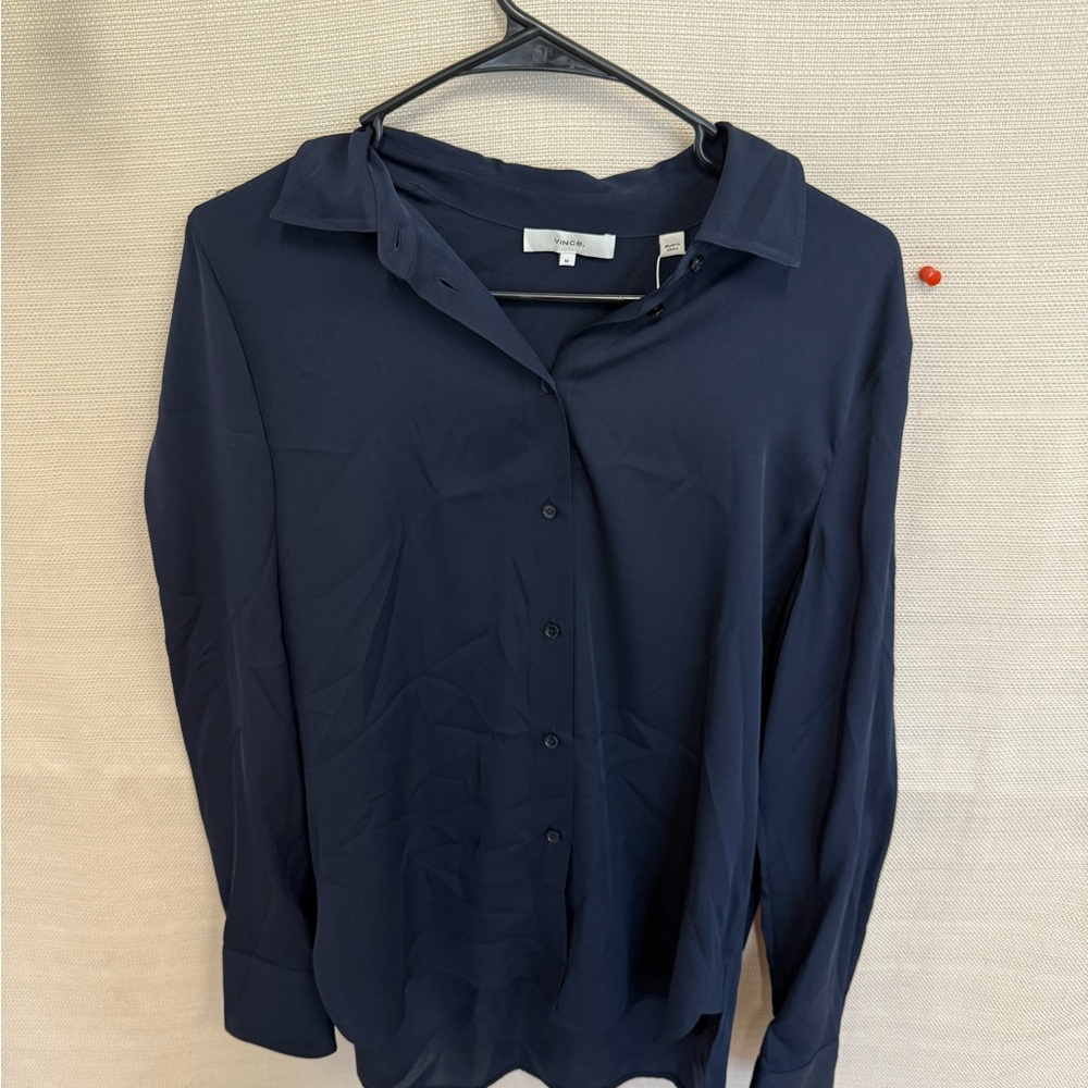 Vince Midnight Blue Button-Down Shirt